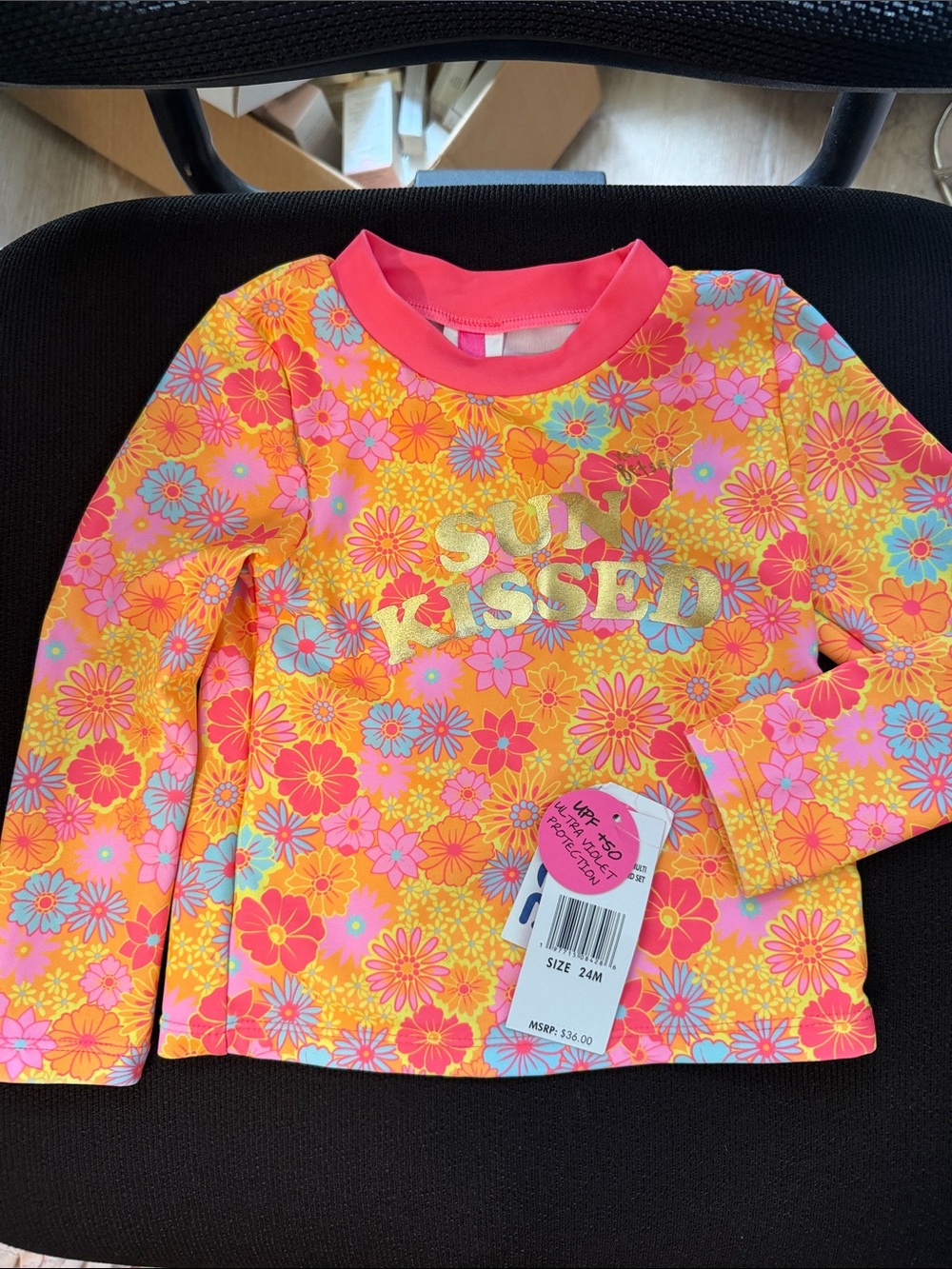Baby girl swim top- UPF +50